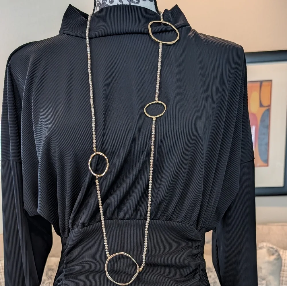 Black Ruched Dress - Picture 4 of 11